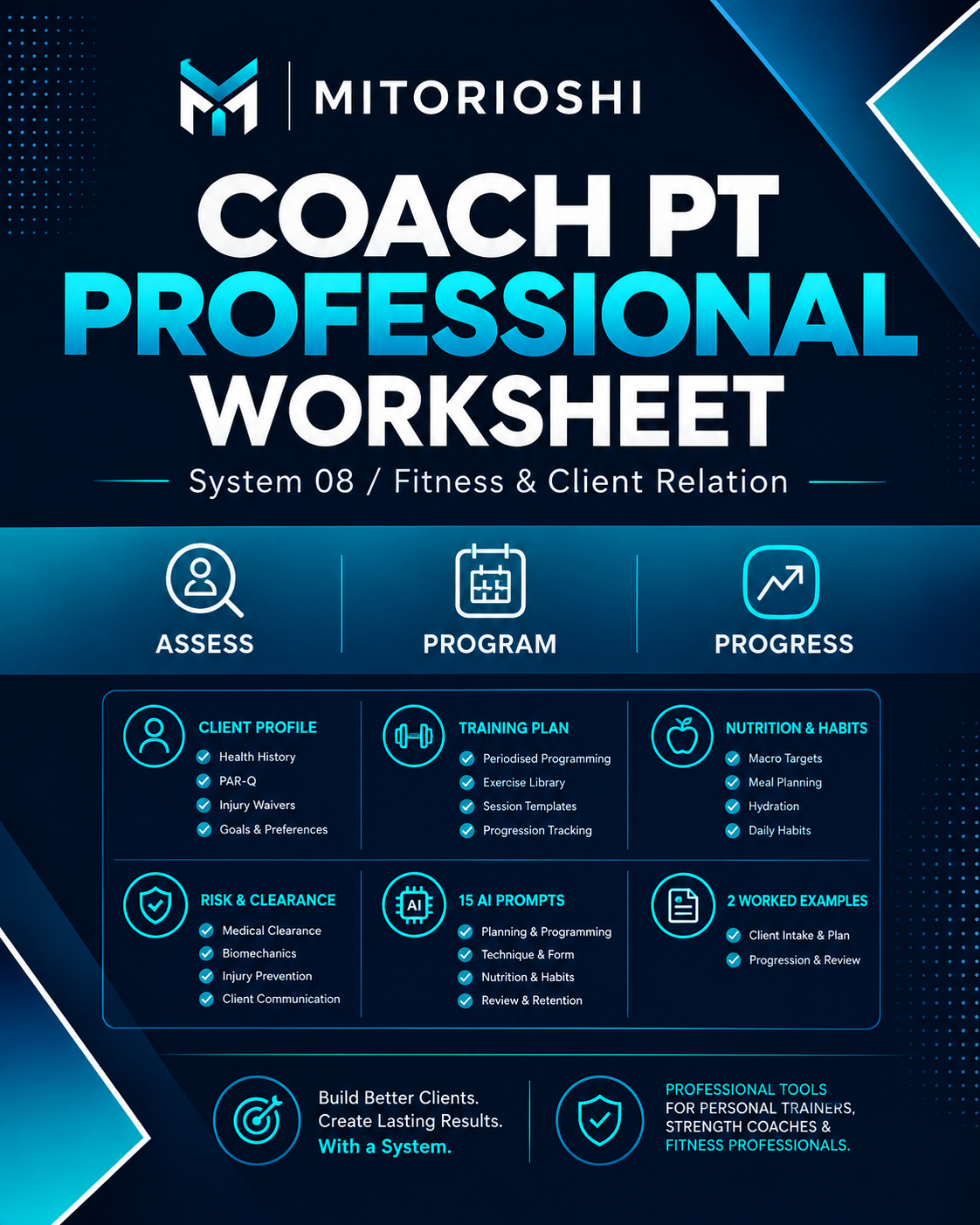 Mitorioshi Coach PT Professional Worksheet